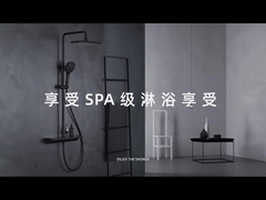 Ensemble moderne noir de douche de mur d'acier inoxydable de système de robinet de douche de mélangeur de salle de bains d'hôtel