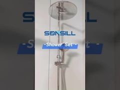 Ensemble thermostatique de douche de Bath de pluie fixée au mur en laiton de salle de bains de qualité de taille d'hôtel de SONSILL