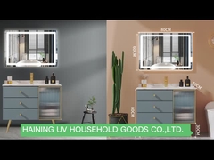 Type de plancher 3 Cabinet de vanité de salle de bains de tiroir avec le miroir de LED